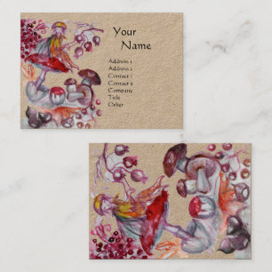 MAGIC FOLLET OF MUSHROOMS Fantasy Kraft Paper Business Card