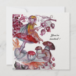 MAGIC FOLLET OF MUSHROOMS ice white purple red Invitation