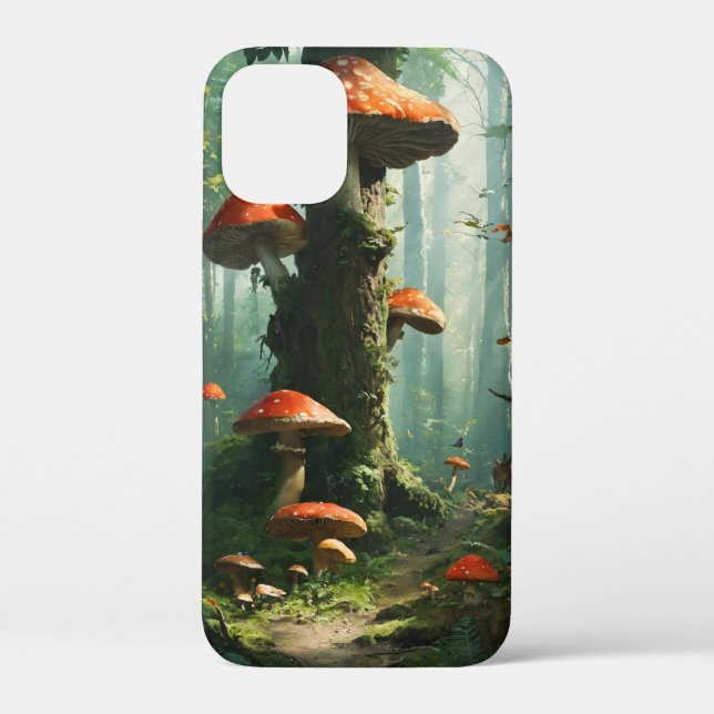 magic forest, fly agaric, fairy forest, magic mush Case-Mate iPhone case (Back)