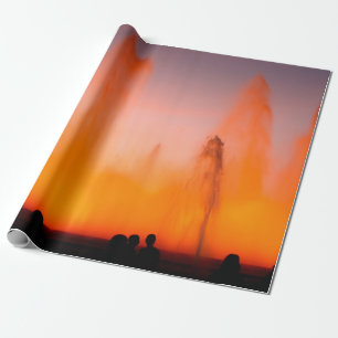 Magic Fountain of Montjuic, Barcelona, Spain. Nigh Wrapping Paper