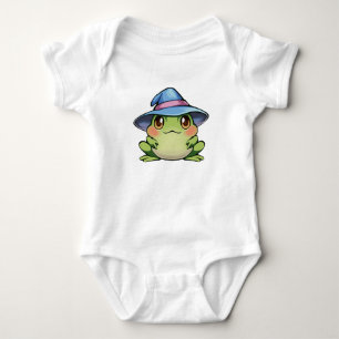 Magic frog in a hat baby bodysuit