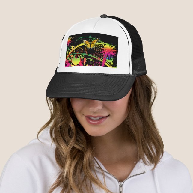 Magic Garden with Butterflies Trucker Hat (In Situ)