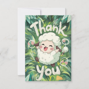 Magic Greeting Sheep Thank You Card