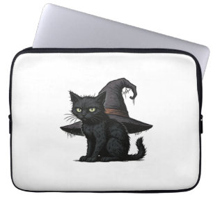 Magic Halloween Cat Classic T-Shirt Laptop Sleeve