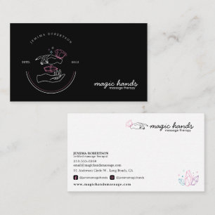 Magic Hands Massage Therapist Esoteric Business Ca Business Card
