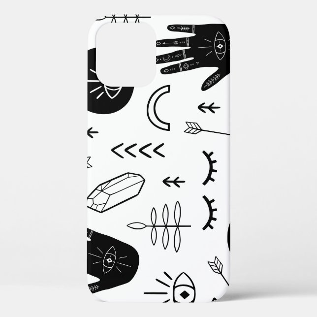 Magic hands, moon, ethnic pattern. Case-Mate iPhone case (Back)