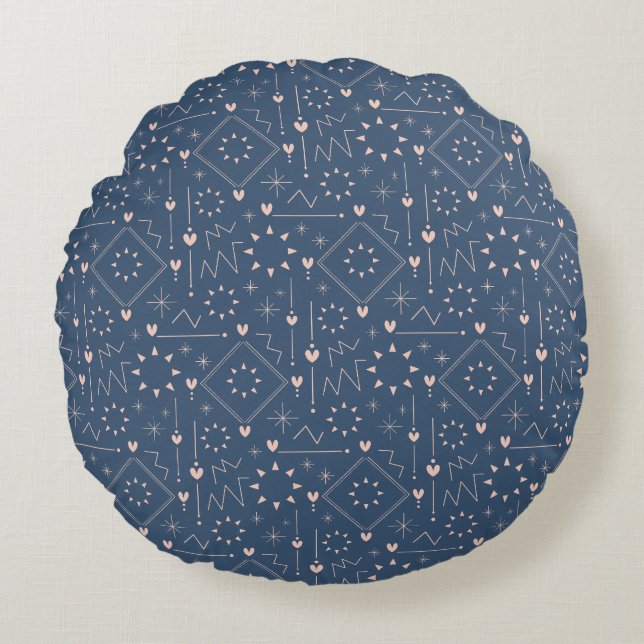 Magic Heart Pattern Round Cushion (Front)