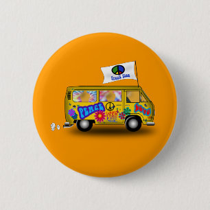 Magic Hippie Van 6 Cm Round Badge