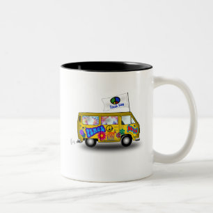 Magic Hippie Van Two-Tone Coffee Mug