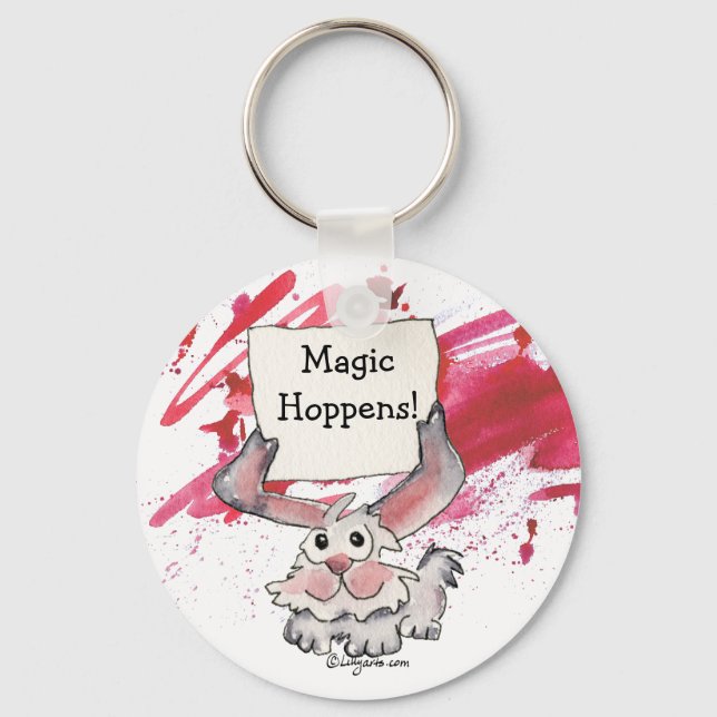 Magic Hoppens Cute Personalised Keychains (Front)
