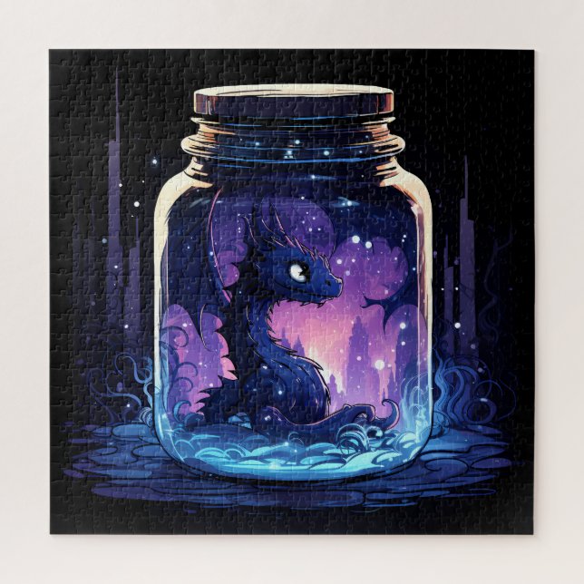 Magic in a Jar - Cute Dragon Jigsaw Puzzle (Vertical)