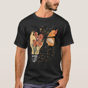 Magic In All Of Us Butterfly Flower Bulb Mental He T-Shirt