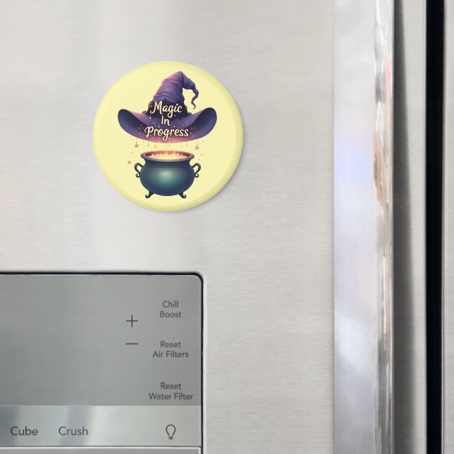 Magic In Progress Witchy Cauldron Magnet (In Situ (Fridge))