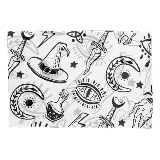 Magic Ink Drawing Seamless Pattern Pillowcase (Front)