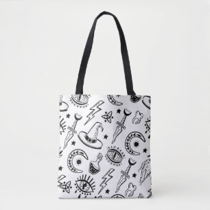 Magic Ink Drawing Seamless Pattern Tote Bag