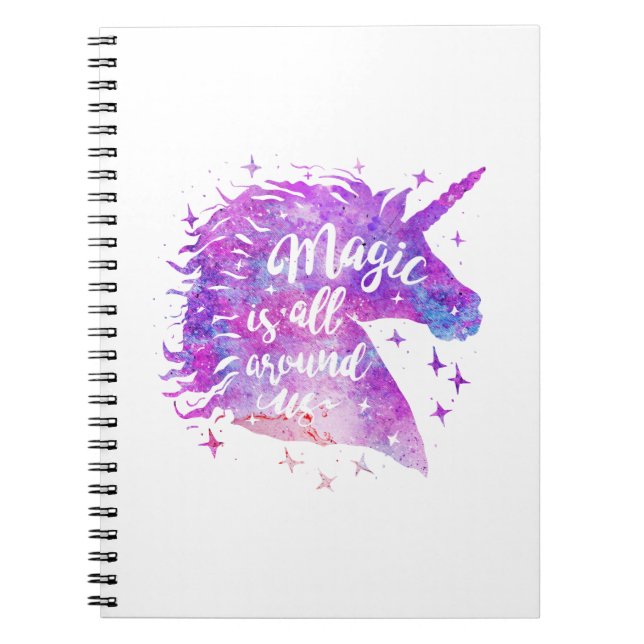 Magic is all around us - Choose background colour Notebook (Front)