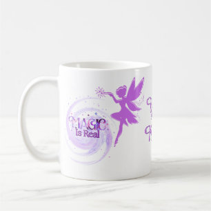 Magic Is Real Purple Fairy Art Growth Mindset Coffee Mug