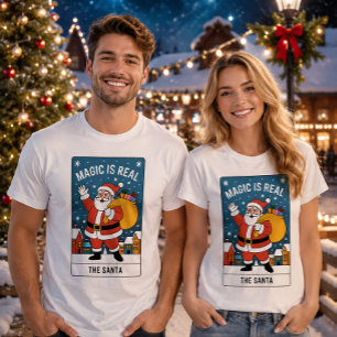 Magic Is Real The Santa Christmas Tarot Card T-Shirt