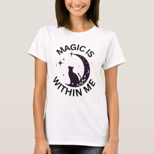 Magic is Within Me Cat + Moon T-Shirt