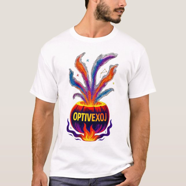 Magic Jack-o-Lantern T-Shirt | OPTIVEXOJ Halloween (Front)