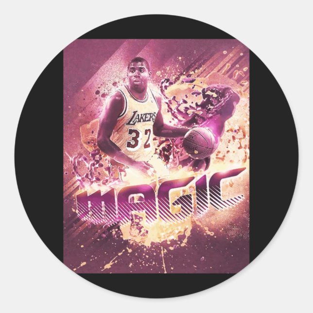 Magic Johnson 03  Classic Round Sticker (Front)
