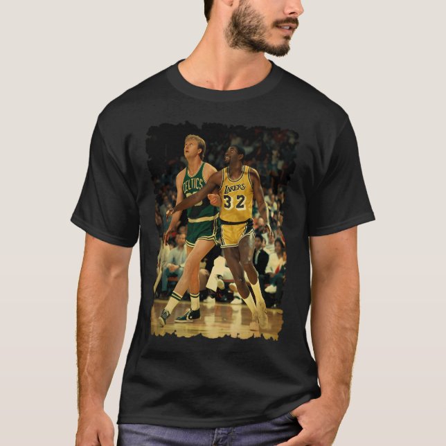 Magic Johnson And Lerry Bird T-Shirt (Front)