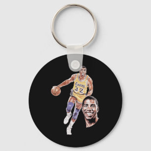 Magic Johnson Art Graphic Key Ring