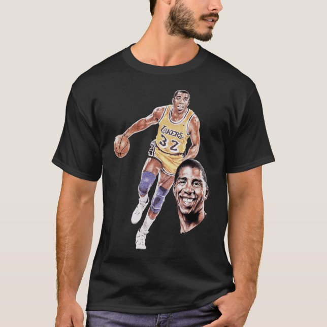 Magic Johnson Art Graphic  T-Shirt (Front)