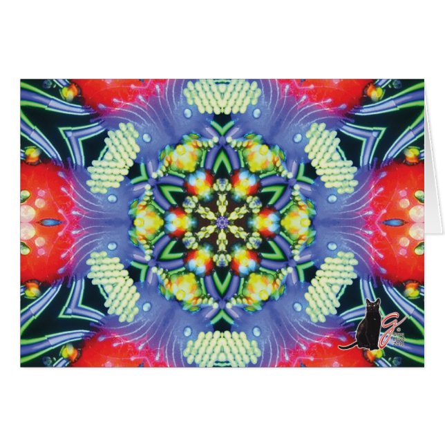 Magic Kaleidoscope Greeting Card (Front Horizontal)