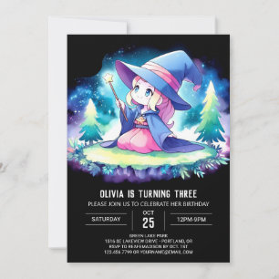 Magic Kids Wizard Birthday Invitation