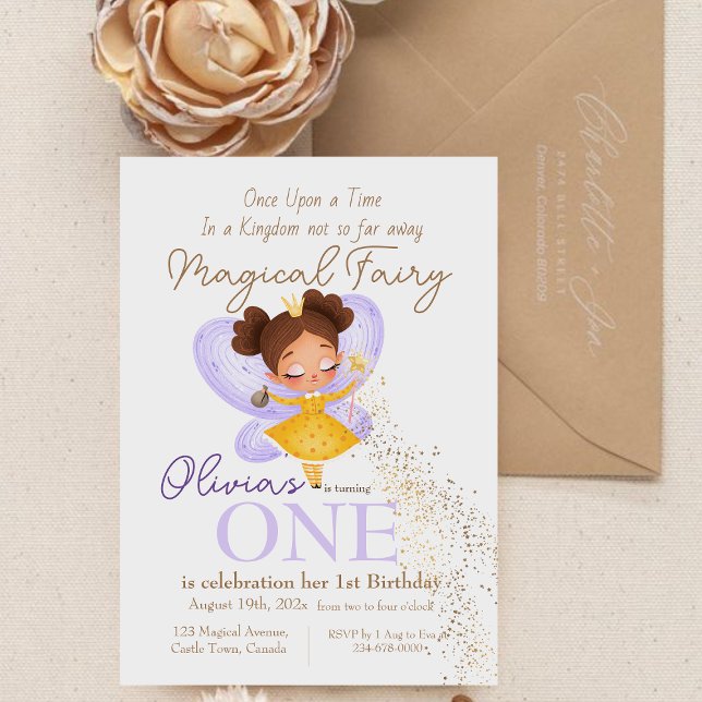 Magic  Kingdom Fairy-Princess 1st Birthday Party  Invitation (Creator Uploaded)