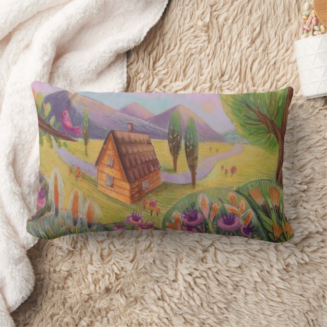 magic lanscape lumbar cushion (Blanket)