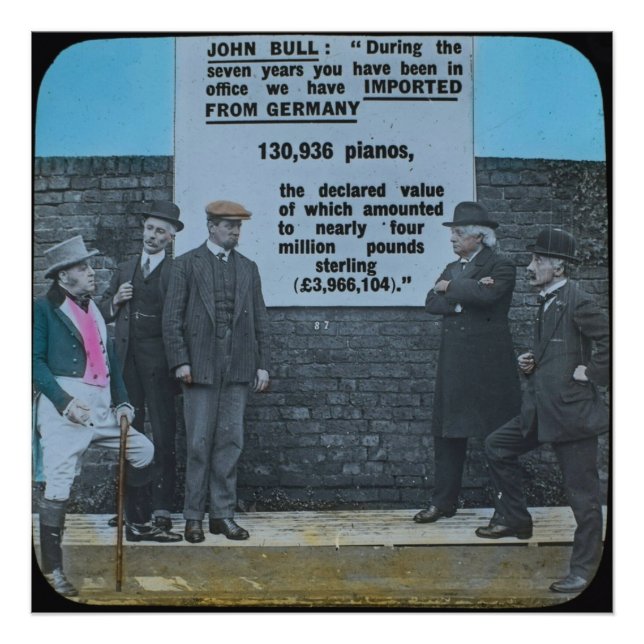 Magic Lantern Slide John Bull Labour Movement Photo Print (Front)