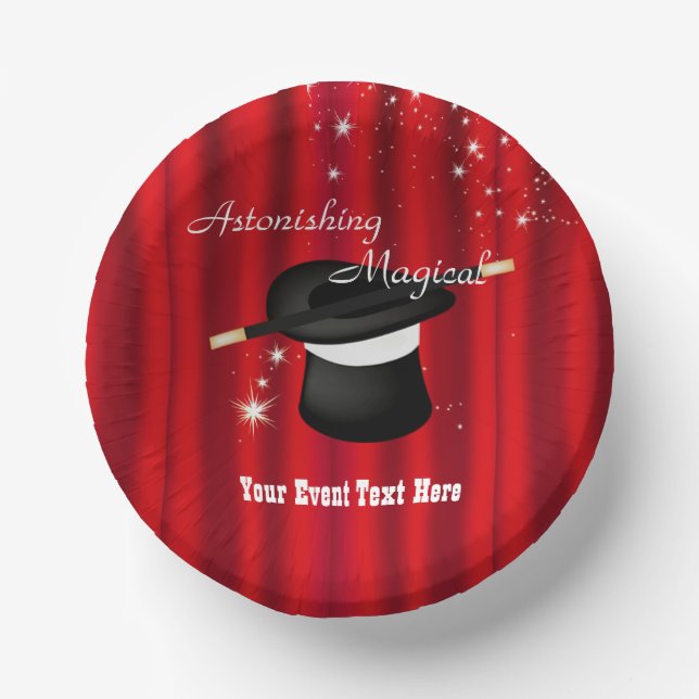 Magic Magician Event Custom Paper Plate (Front)