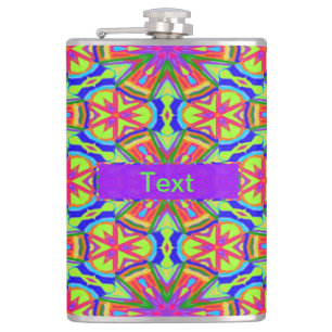 Magic Marker Kaleidoscope Hip Flask