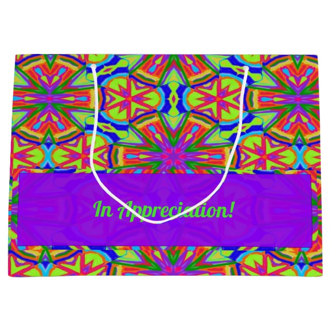 Magic Marker Kaleidoscope Large Gift Bag (Front)