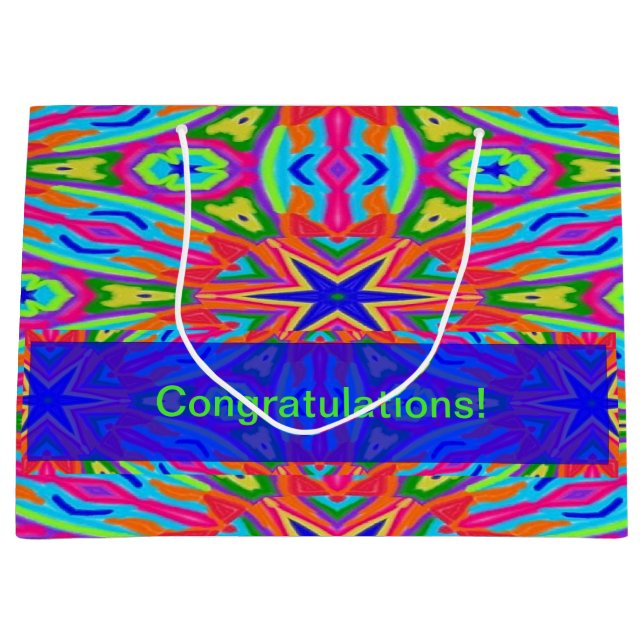 Magic Marker Stars Large Gift Bag (Front)