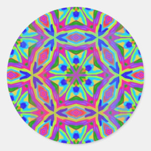 Magic Markers Mandala Classic Round Sticker