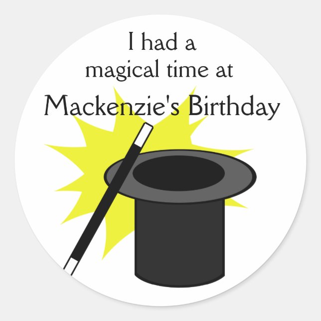 Magic Me/ Magician's Hat Classic Round Sticker (Front)