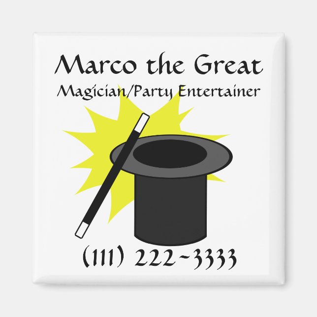 Magic Me/ Magician's Hat Magnet (Front)