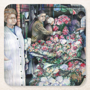 Magic Moment in Misloc Market Square Paper Coaster