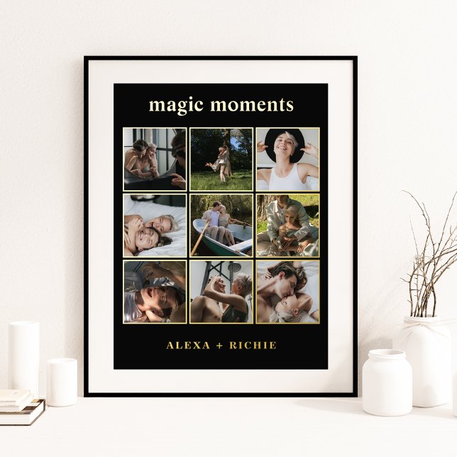 Magic Moments Custom Photo Collage Foil Print (Creator Uploaded)