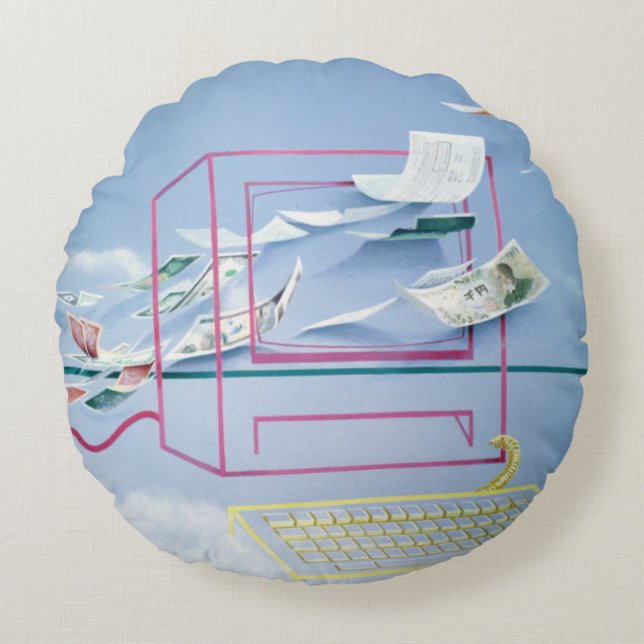Magic Money detail Round Cushion (Front)