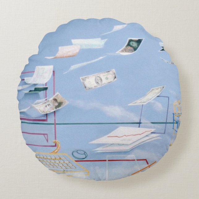 Magic Money Round Cushion (Front)