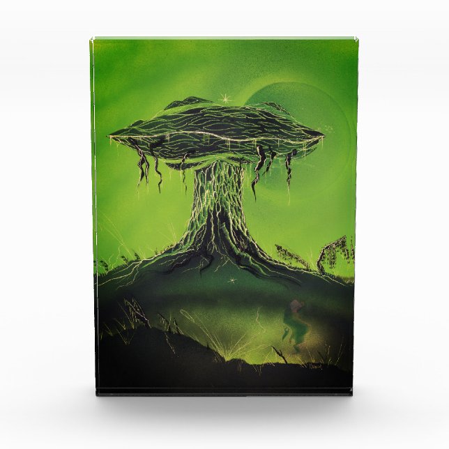 Magic Morel Mushroom Moon Photo Block (Front)