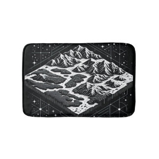 Magic Mountain Map Bath Mat