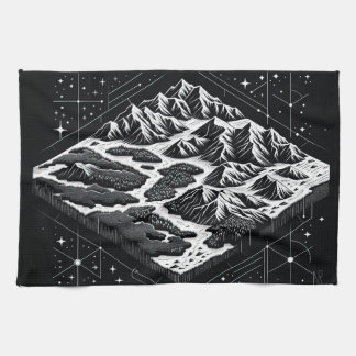Magic Mountain Map Tea Towel