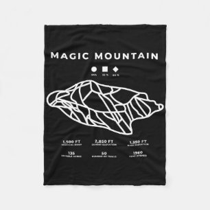 Magic Mountain Ski Snowboard Skiing Idaho Skier Fleece Blanket