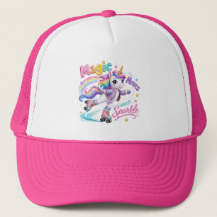 Magic Moves Sparkle Roller Skating Unicorn Kids Trucker Hat