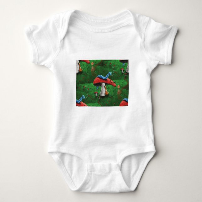 Magic Mushroom Baby Bodysuit (Front)